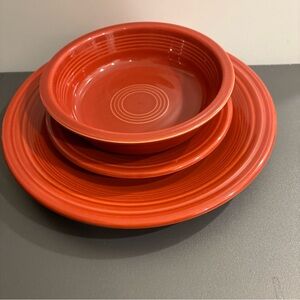 Fiesta Scarlet Dinnerware Trio